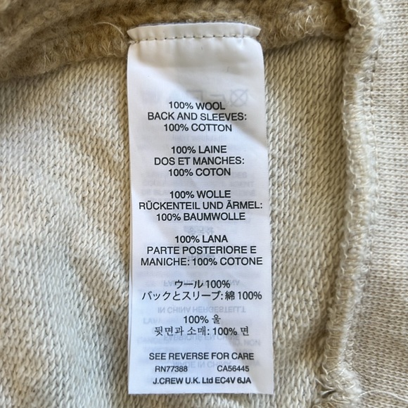 JCrew Wool Sweater/Cotton Sweatshirt (Size XXS) - Picture 10 of 10